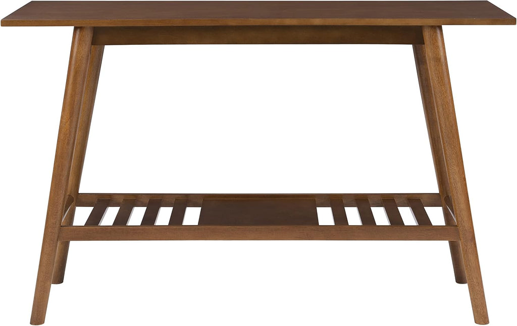 Linon Melissa Mid-Century Modern Walnut Console Table