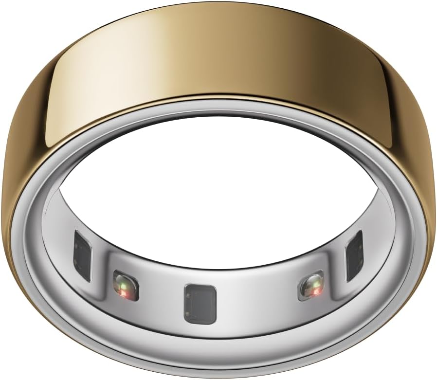 Oura Ring 4 - Gold - Size 7 - Sleep, Activity, Women's Health, AI Advisor, Up to 8 Days of Battery Life, Size Before You Buy, Android & iOS Compatible