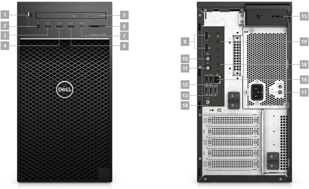Dell Precision 3650 Workstation Desktop | Core i5-11500 - 1TB HDD Hard Drive - 16GB RAM | 6 cores @ 4.6 GHz Win 11 Pro Black (Renewed)