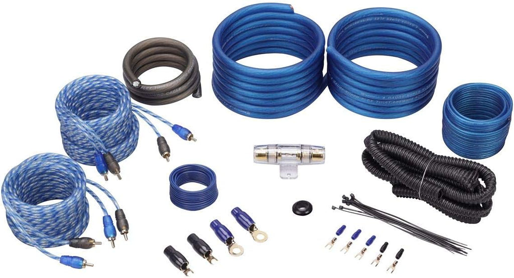 Rockville RV68.2C Bundle: (4) 6x8 / 5x7 Component Car Speakers 1800W Peak/340W RMS, RXA-F1 4-Channel Amplifier, RWK42 4 Gauge Amp Wiring Kit with RCA Cables, for Car Audio Systems, 6-Items