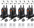 Midland LXT600BBX4 FRS Business Walkie Talkies - Long Range 36-Channel Two-Way Radios with Headsets and Charging Base, NOAA Weather Alerts (8-Pack, Black)