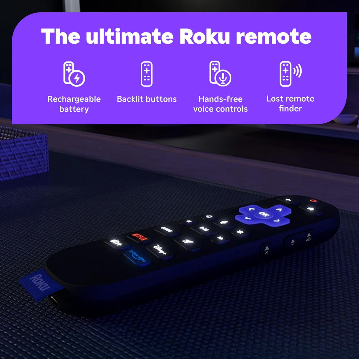 Roku Smart TV – 55-Inch Pro Series, Mini-LED TV – RokuTV with Backlit Voice Remote Pro Wall Mount Kit for 55-Inch Pro Series TV - Ultra-Slim with Minimalist