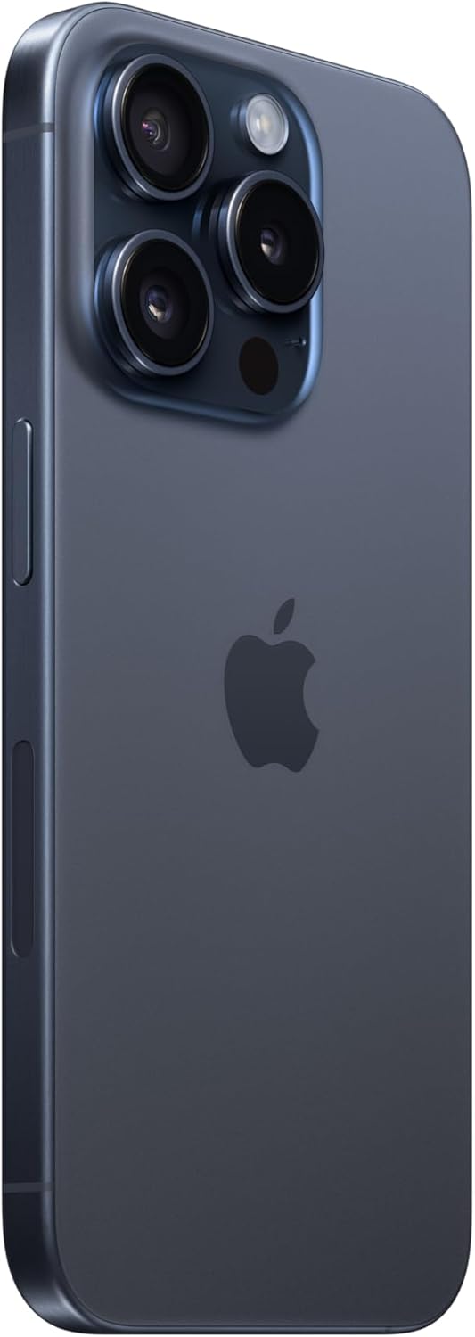 Apple iPhone (Renewed Premium) 15 Pro, 128GB, Blue Titanium - Unlocked