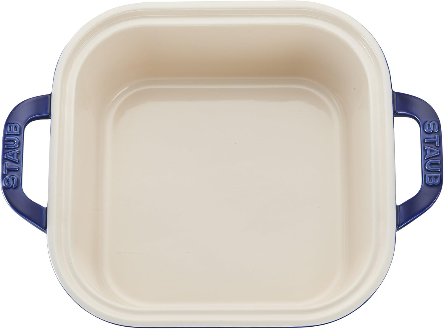 Staub Ceramic 4-pc Baking Pans Set, Casserole Dish with Lid, Brownie Pan, Dark Blue