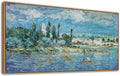Framed Monet Canvas Wall Art - Landscape with Thunderstorm Fine Art Reproduction Pictures Prints Modern Artworks Large Wall Art Decor Aesthetic for Bedroom Bathroom Home Office Decorations 24" X 48"