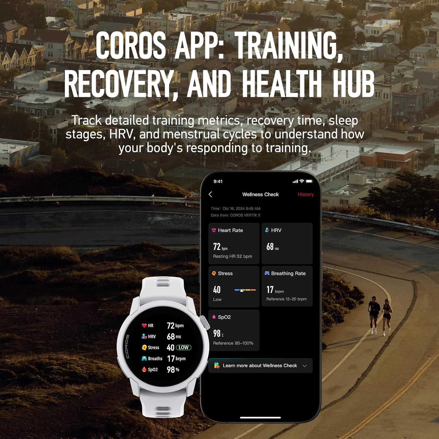 COROS PACE 4 Ultralight Sport GPS Watch, 1.2" AMOLED Touchscreen,19 Days of Daily use, Voice Features, Advanced Training Tools, Accurate GPS, Heart Rate Monitor, Run (White Silicone)