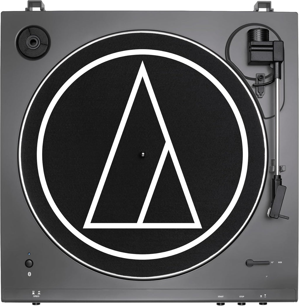 Audio-Technica at-LPGO-BT Fully Automatic Wireless Belt-Drive Turntable (Gun-Metal/Black)