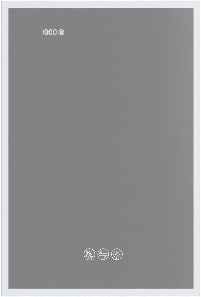 Luxury Recessed Medicine Cabinet 20x32 in - Frameless LED Lighted Vanity Mirror - Copper-Free Silver Mirror - BLUM Soft Close - Left Swing Door - Professional Grade Bathroom Renovation Storage Cabinet