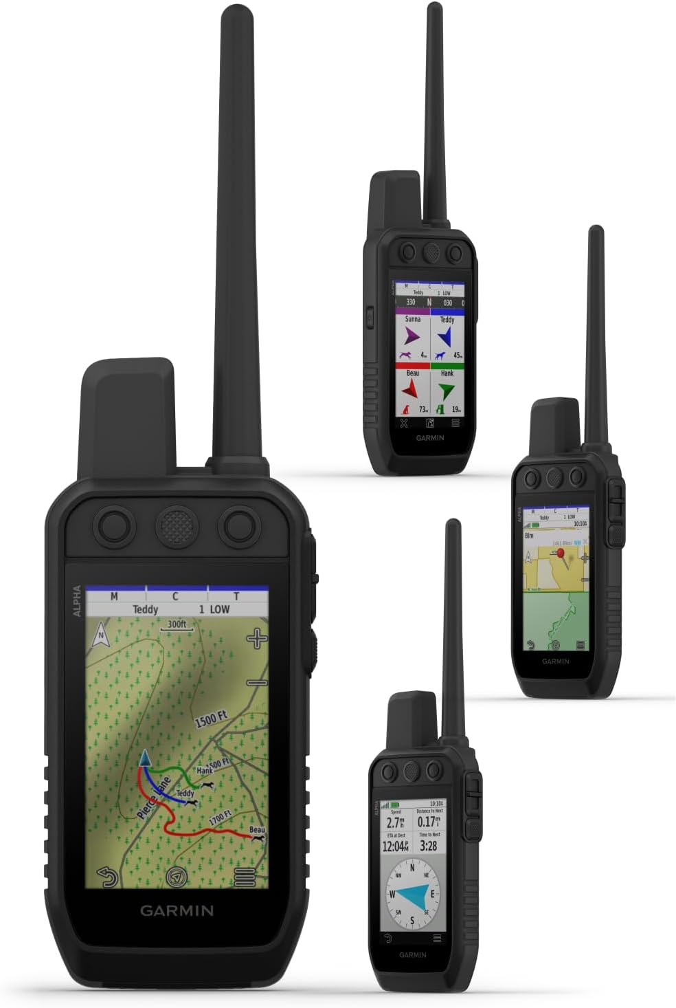 Garmin Alpha 300 Handheld, Advanced Dog Tracking and Training Handheld, Touchscreen with Leash and Whistle Bundle
