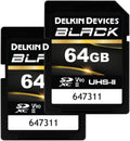 Delkin Devices Black 64GB SDXC UHS-II V90 SD Memory Card (2-Pack)