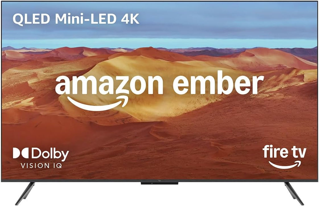 Amazon Ember 55" Mini-LED Series with Fire TV (newest model), QLED 4K UHD smart TV, Dolby Vision IQ, 144hz gaming mode, Ambient Experience, find shows faster with Alexa+