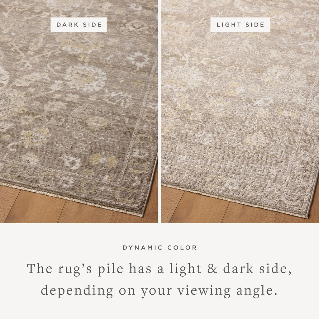 Loloi Magnolia Home by Joanna Gaines Pace Collection PAC-03 Taupe/Wheat 7'-10" x 10' Area Rug