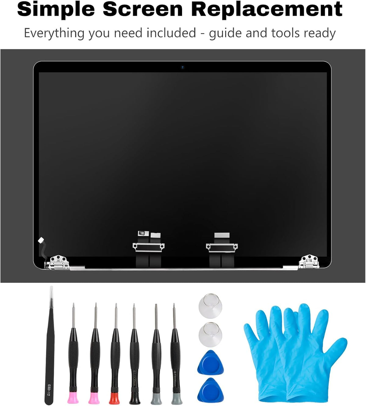 A2337 Screen Replacement A2337 LCD for 13 inches MacBook M1 air 2020 Year 2560x1600 Replacement LCD Full Assembly for EMC 3598 MGN63 Space Gray