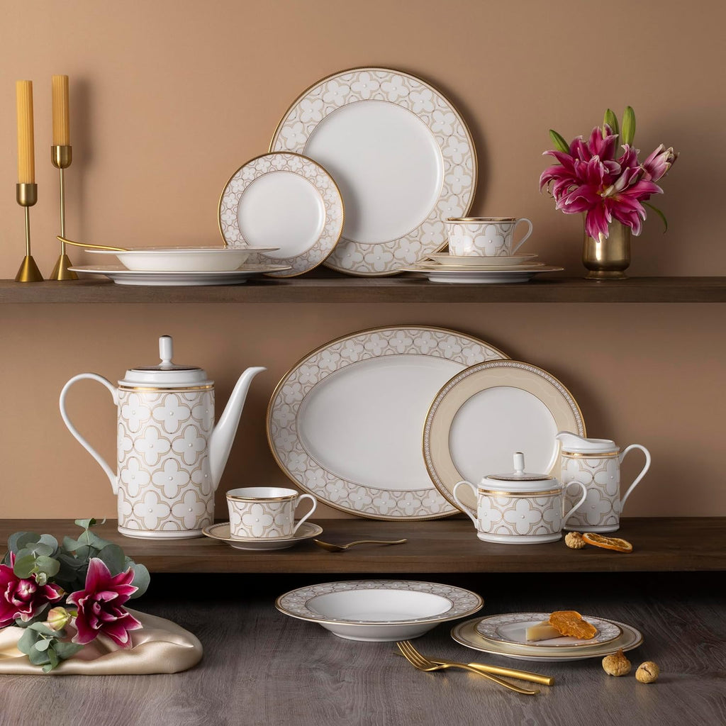 Noritake Trefolio Gold 40-Piece Dinnerware Set, Service for 8