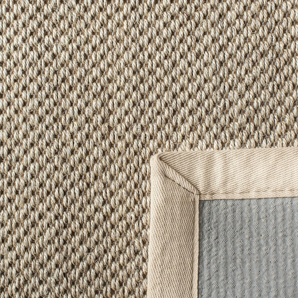 SAFAVIEH Area Rug 9x12 - Natural Fiber Collection - Large - Marble & Beige, Sisal, Woven Design with Border (NF143C)