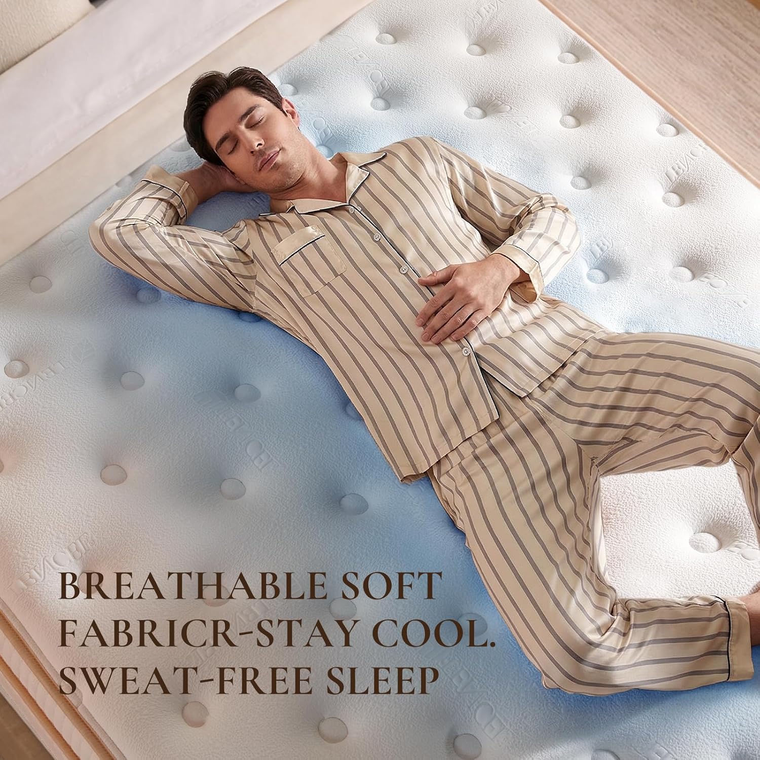 Queen Size Mattress 14 Inches, Medium Firm Hybrid with Memory Foam & Individually Wrapped Coils, CertiPUR-US Certified, Fiberglass-Free Design