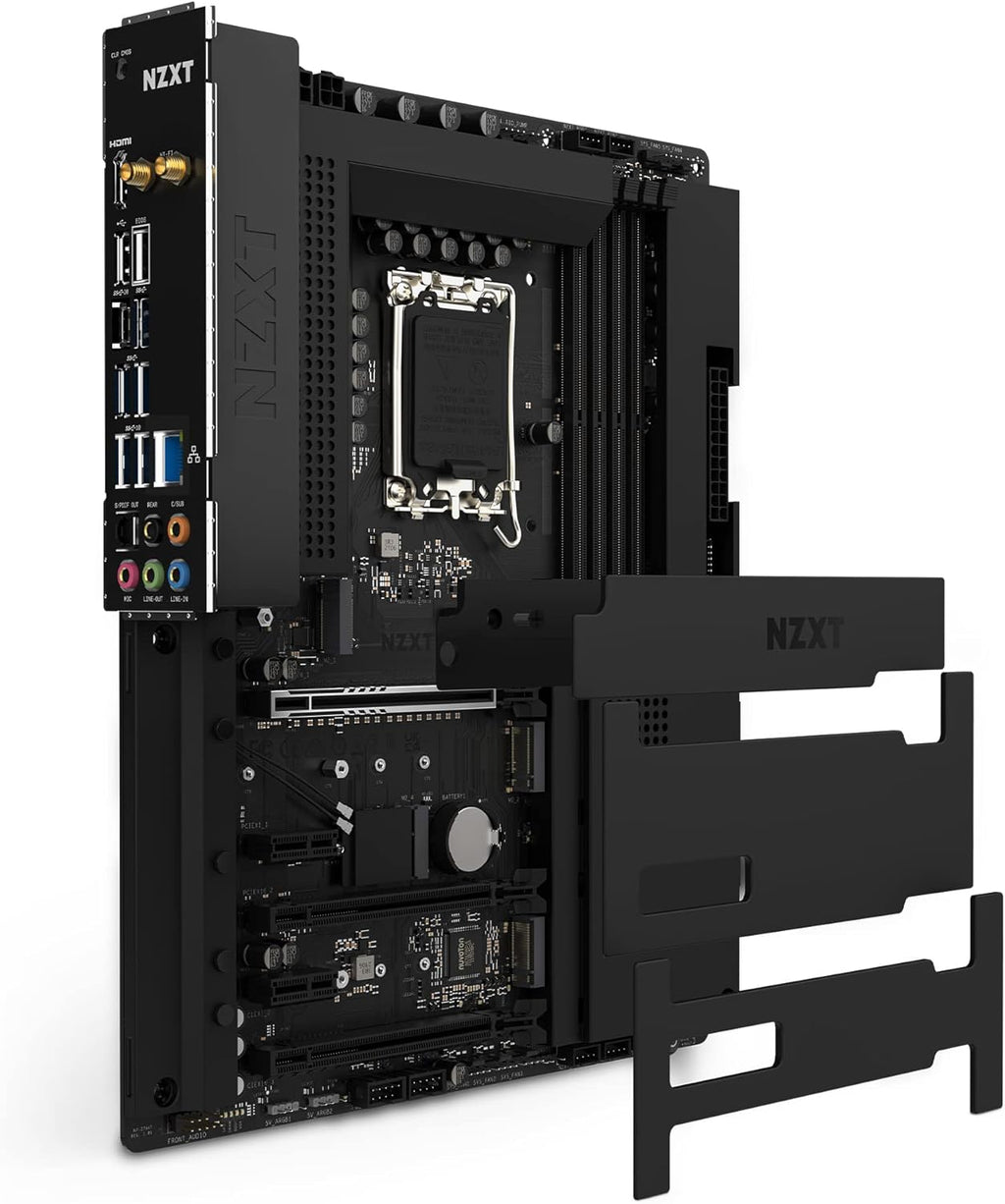 NZXT N7 Z790 Motherboard - N7-Z79XT-B1 - Intel Z790 chipset (Supports 12th &13th Gen CPUs) - ATX Gaming Motherboard - Integrated I/O Shield - WiFi 6E connectivity - Bluetooth - Black (Renewed)