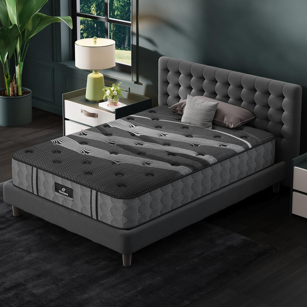 Twin XL Mattress, 10 Inch Luxury Hybrid XL Twin Mattress in a Box, Cooling Memory Foam Mattresses with Individual Pocket Springs, Pressure Relief, Medium Firm, Fiberglass-Free, 365-Night Trial