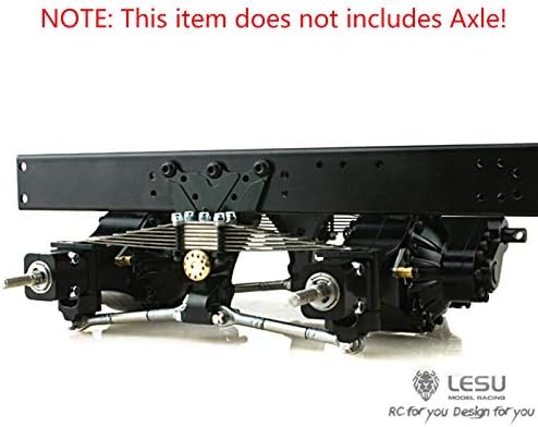Lesu Metal Rear Suspension Set for 1/14 Tmy Rc Truck Axles Model Car