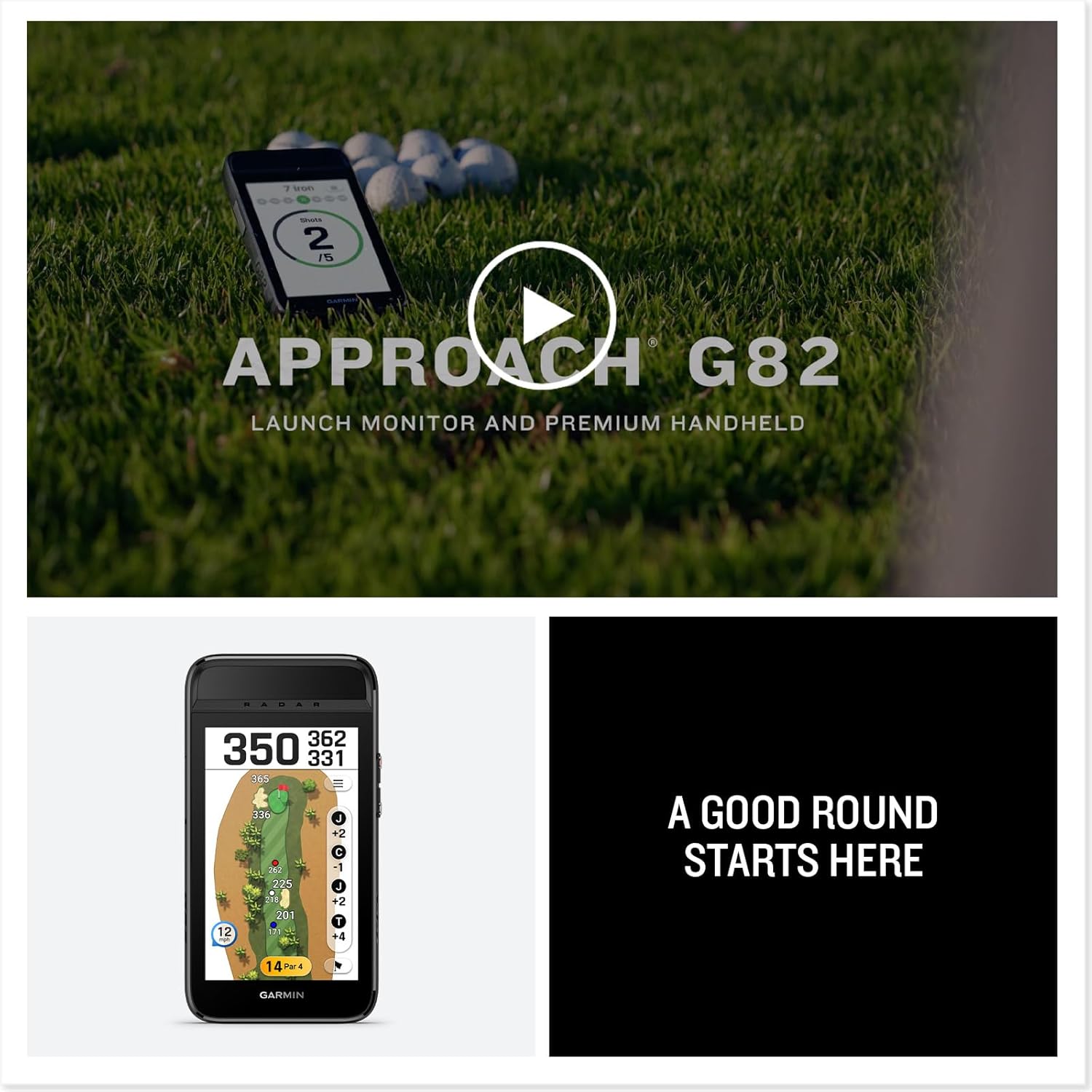 Garmin Approach® G82, Portable Golf Launch Monitor, Premium GPS Handheld, Large Color Touchscreen
