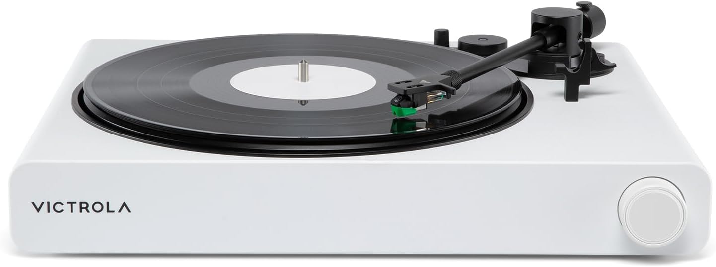 Victrola Stream Onyx - Wi-Fi Streaming 2-Speed Turntable with Bluetooth Output, Works with Sonos, UPnP Wi-Fi Streaming, Roon Ready Relay, Premium Moving Magnet Cartridge and Aluminum Tonearm (White)