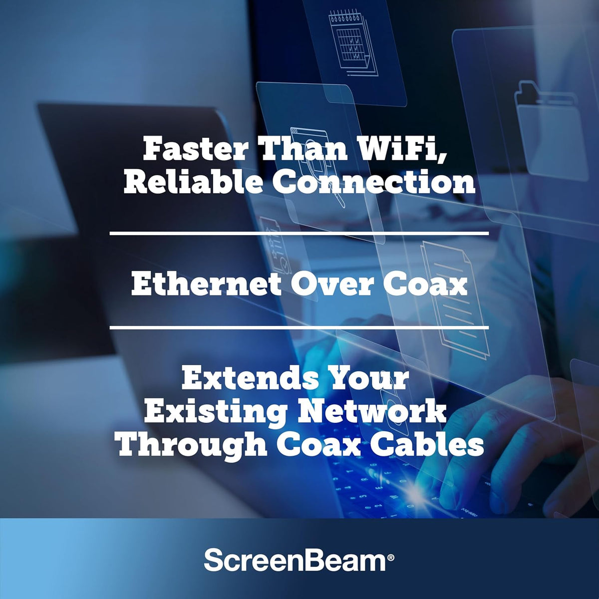 ScreenBeam Bonded MoCA 2.5 Network Adapter for Highest Speed Internet, Ethernet Over Coax - Starter Kit (Model: ECB7250K02)