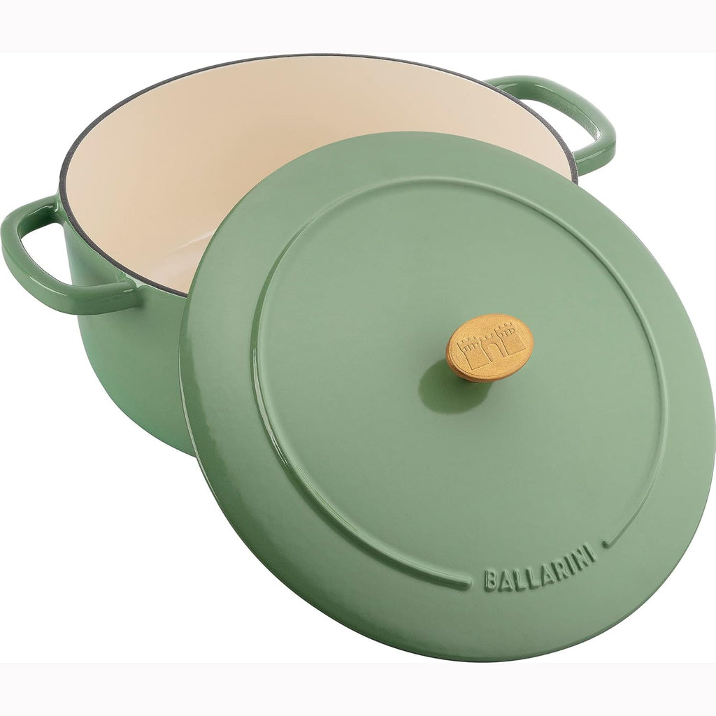 BALLARINI Bellamonte Cast Iron 7.5-qt Round Dutch Oven - Saggio Green