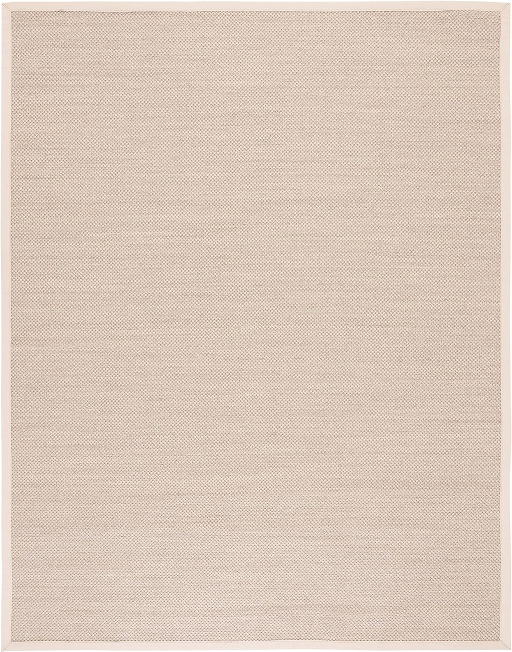 SAFAVIEH Area Rug 9x12 - Natural Fiber Collection - Large - Marble & Beige, Sisal, Woven Design with Border (NF143C)