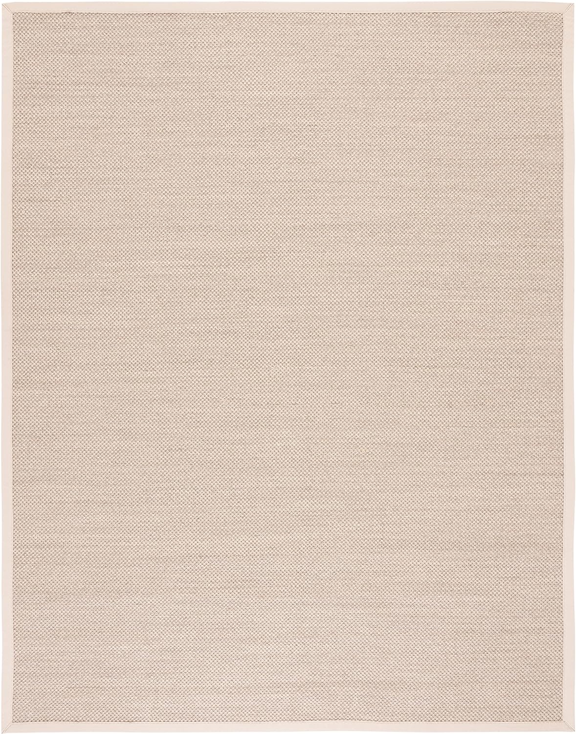 SAFAVIEH Area Rug 9x12 - Natural Fiber Collection - Large - Marble & Beige, Sisal, Woven Design with Border (NF143C)