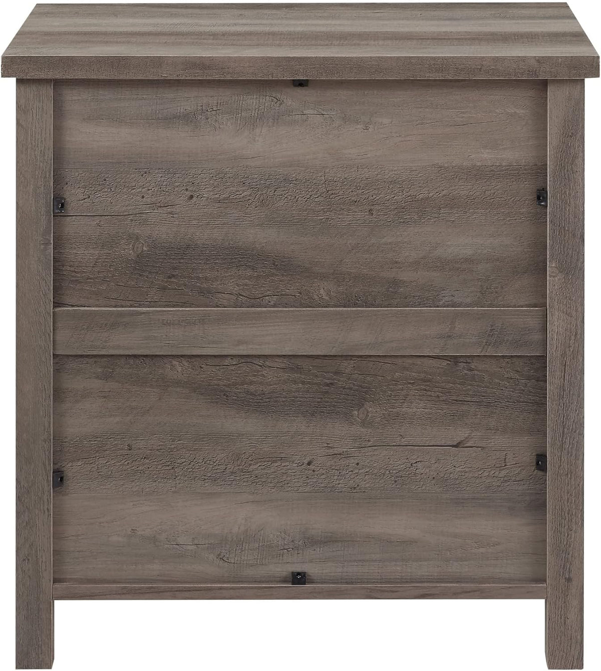 Walker Edison Hazel Modern Farmhouse 3 Drawer Framed Nightstand with Half-Moon Handles 25 Inch Grey Wash