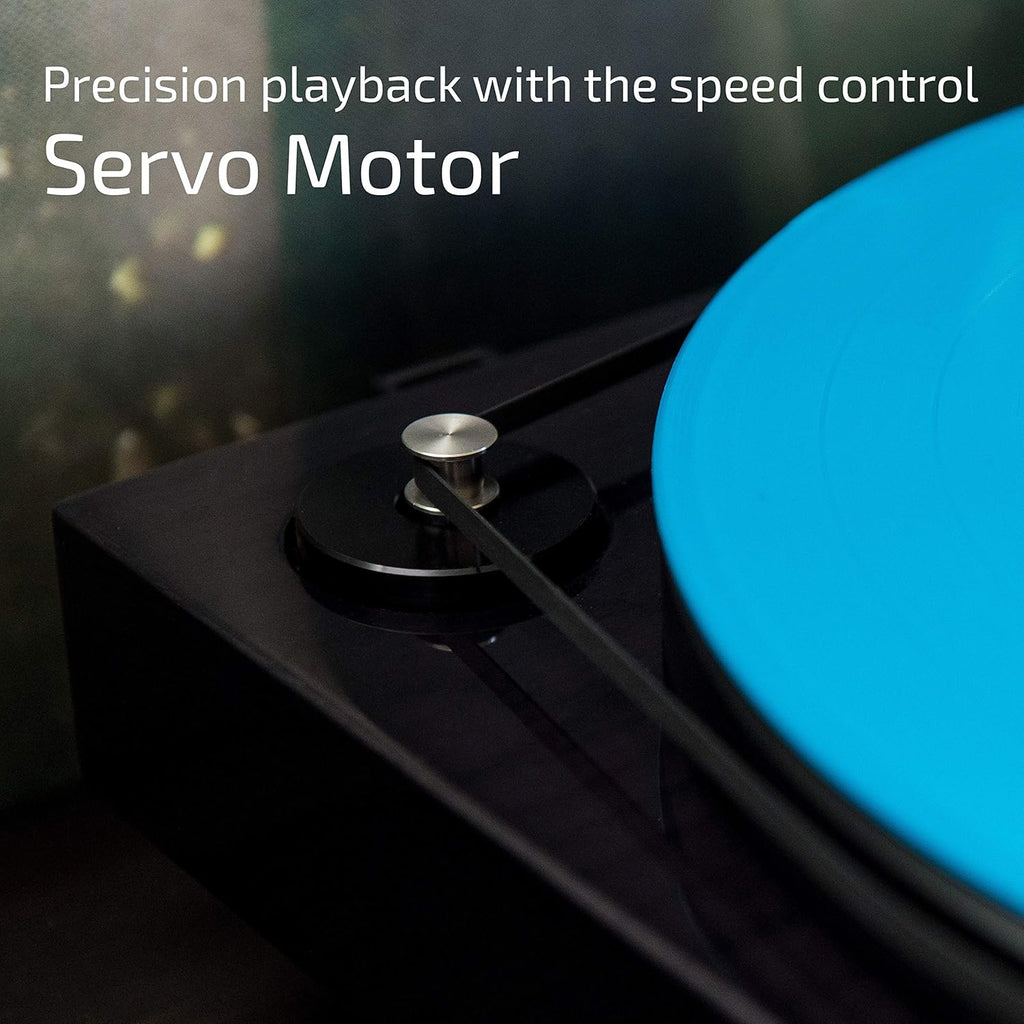 Fluance RT84 Reference High Fidelity Vinyl Turntable Record Player with Ortofon 2M Blue Cartridge, Speed Control Motor, High Mass MDF Wood Plinth, Vibration Isolation Feet - Walnut