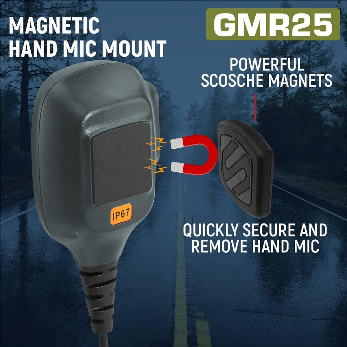 Rugged Radios GMRS 25 Watt Waterproof Two Way Mobile Radio Only for Overlanding Off Road Farming
