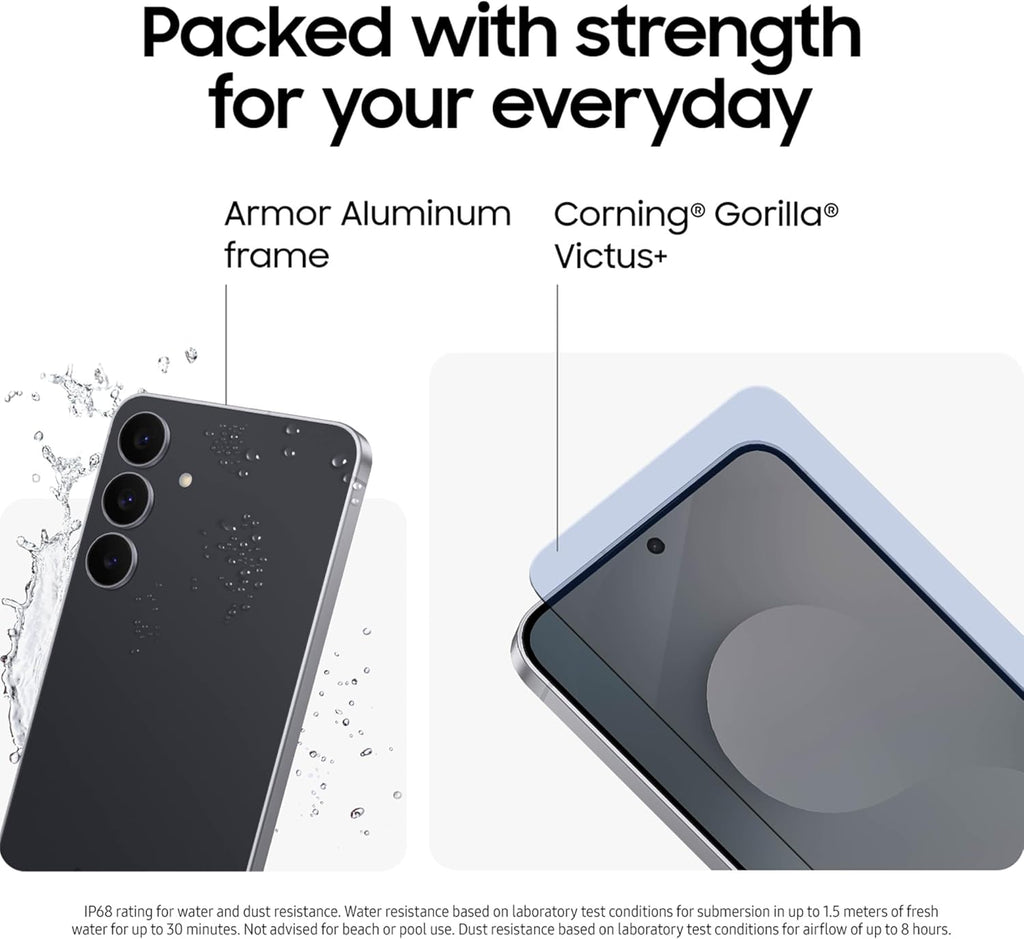 Samsung Galaxy S25 FE Cell Phone (2025), 128GB AI Smartphone, Unlocked Android, Large Display, 4900mAh Battery, High Res-Camera, AI Photo Edits, Durable, US 1 Yr Warranty, JetBlack | AI Smartphone