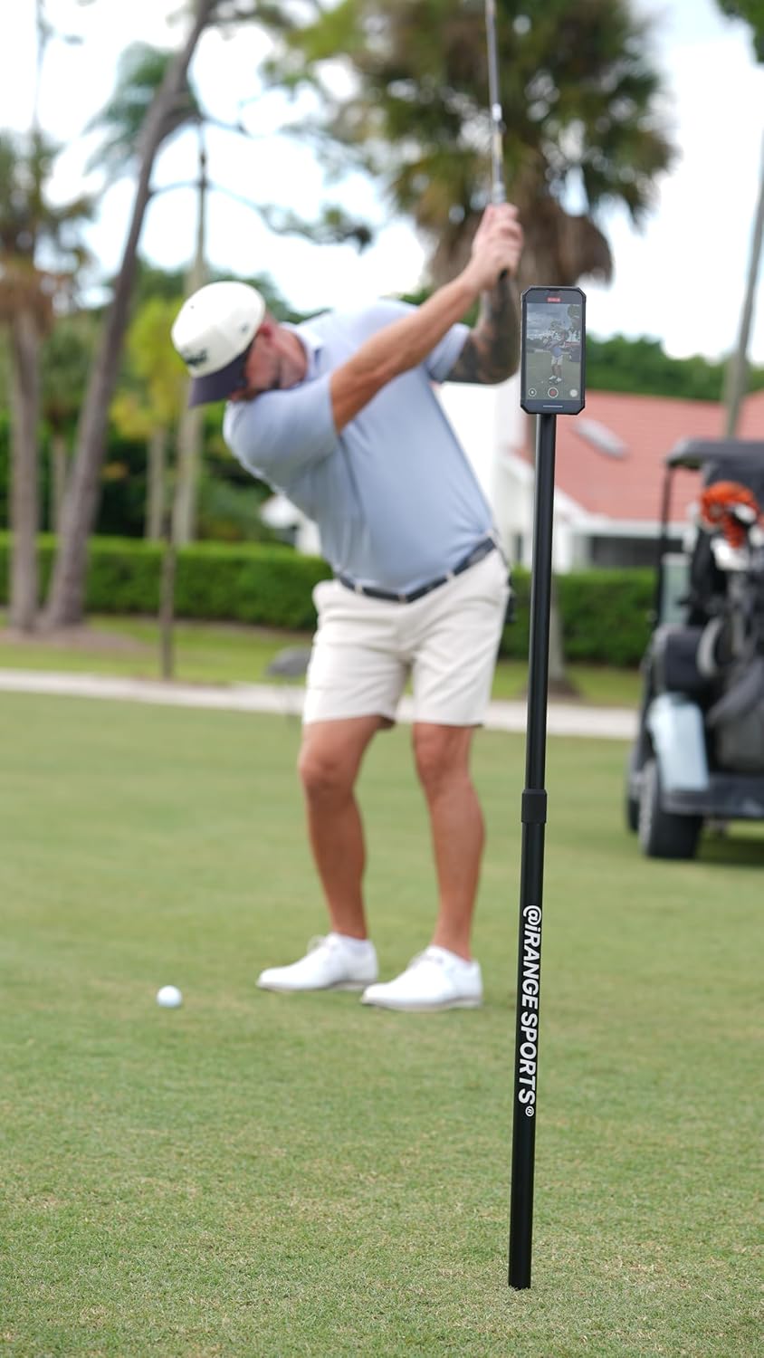 @iRangeSports Stick EXT w/MagSafe Compatible Puck - Golf Monopod, Strong Magnetic, Lightweight, Portable Phone & Tablet Stand - Film Steady Video for Golf, Vlogs, Sports, Home, Digital Creators