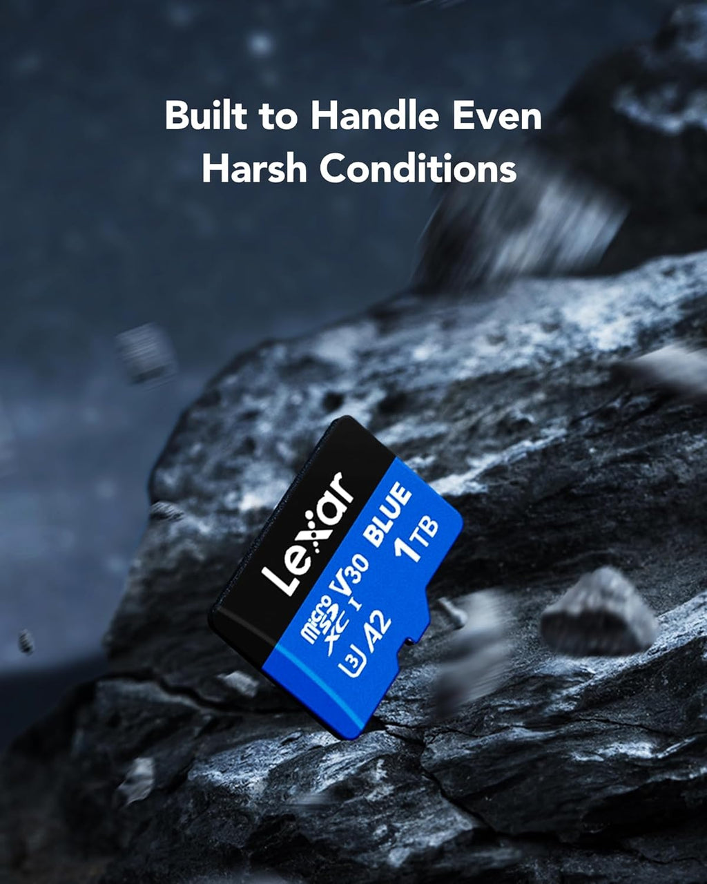 Lexar 1TB Blue Micro SD Card Up to 160MB/s, microSDXC UHS-I Memory Card with SD Adapter, C10, U3, A2, V30, Full HD, 4K UHD, High Speed TF Card