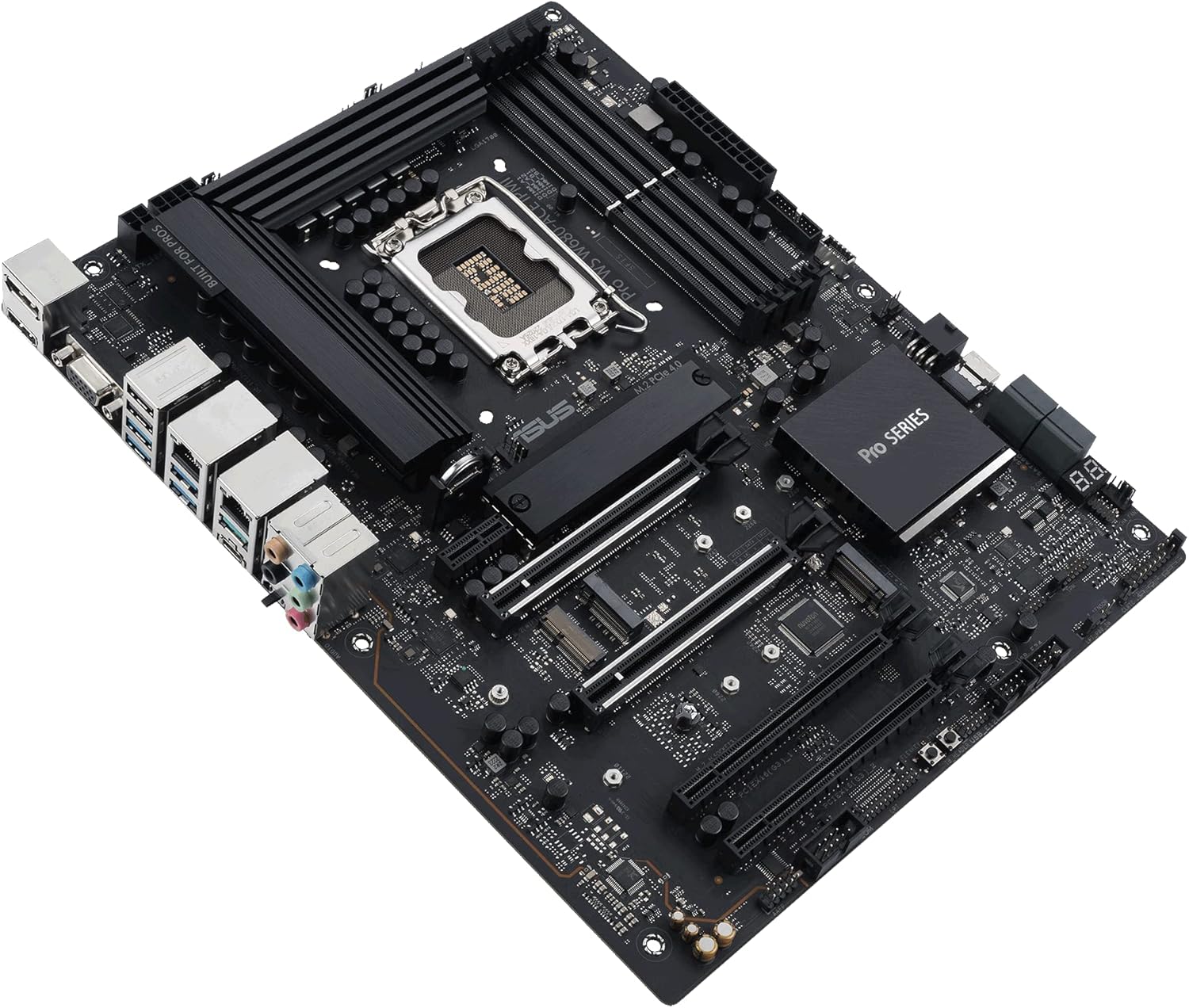 ASUS Pro WS W680-ACE IPMI Intel LGA1700 ATX workstation motherboard,2x PCIe 5.0x16 slot,DDR5,ECC memory,2x2.5 Gb Lan,3xM.2 slots,SlimSAS,BMC header,THUNDERBOLT4 Header,IPMI Expansion card bundled,ACCE