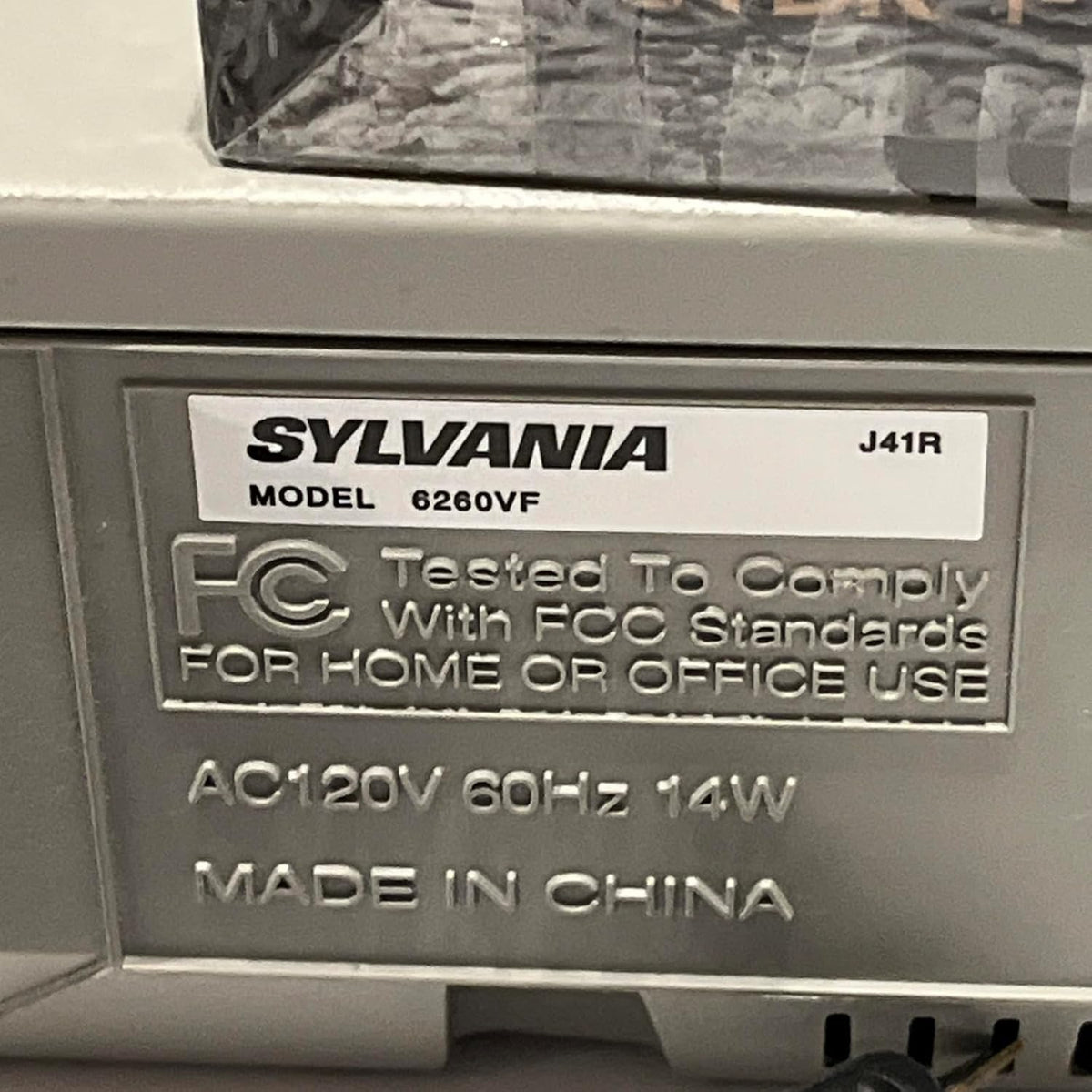 Sylvania 6260VF 4 Head VCR