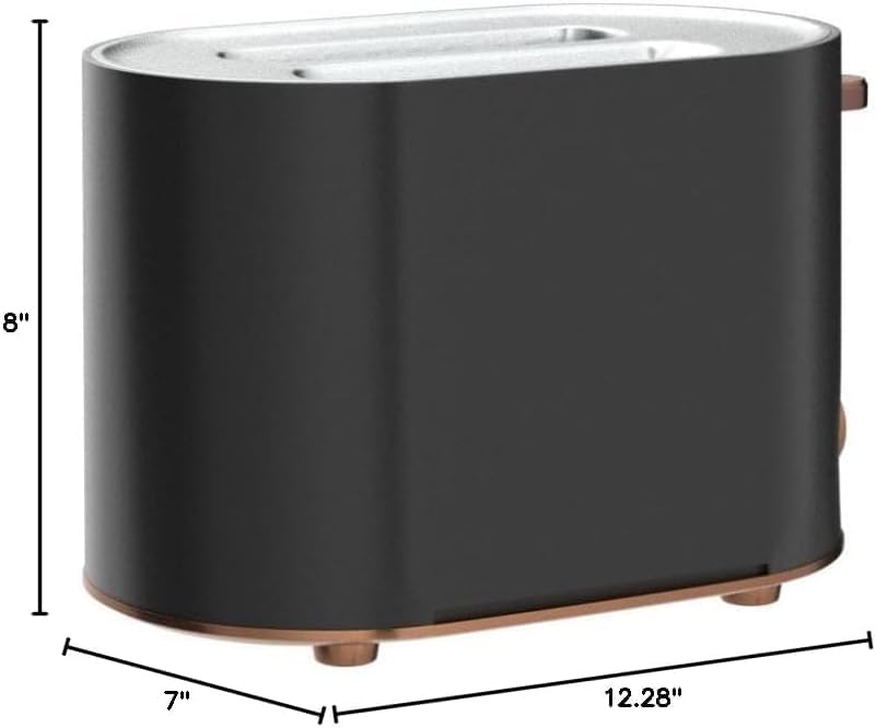 Café Express Finish 2-Slice Toaster | Extra-Wide Slots, Extra Lift for Waffles, Pastries, Texas Toast & More | 4 Pre-Set Functions, 8 Shade Options | Countertop Kitchen Essentials | Matte Black