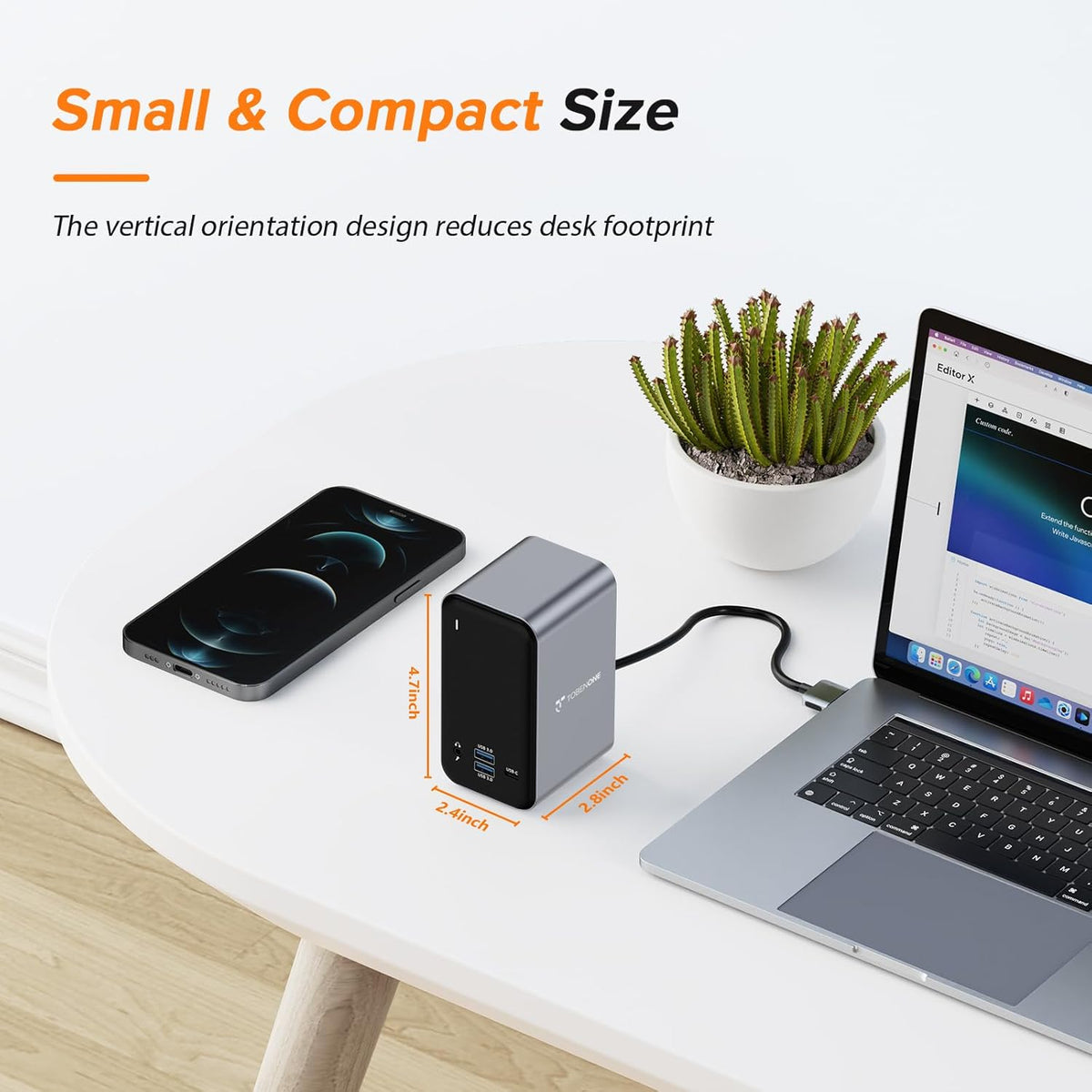 MacBook Pro Docking Station Dual Monitor with 2 4k HDMI Display,15 in 2 USB C Docking Station for MacBook with 2 HDMI, VGA, PD3.0, 7 USB Ports, RJ45 Ethernet & 3.5mm Audio (No Power Adapter)
