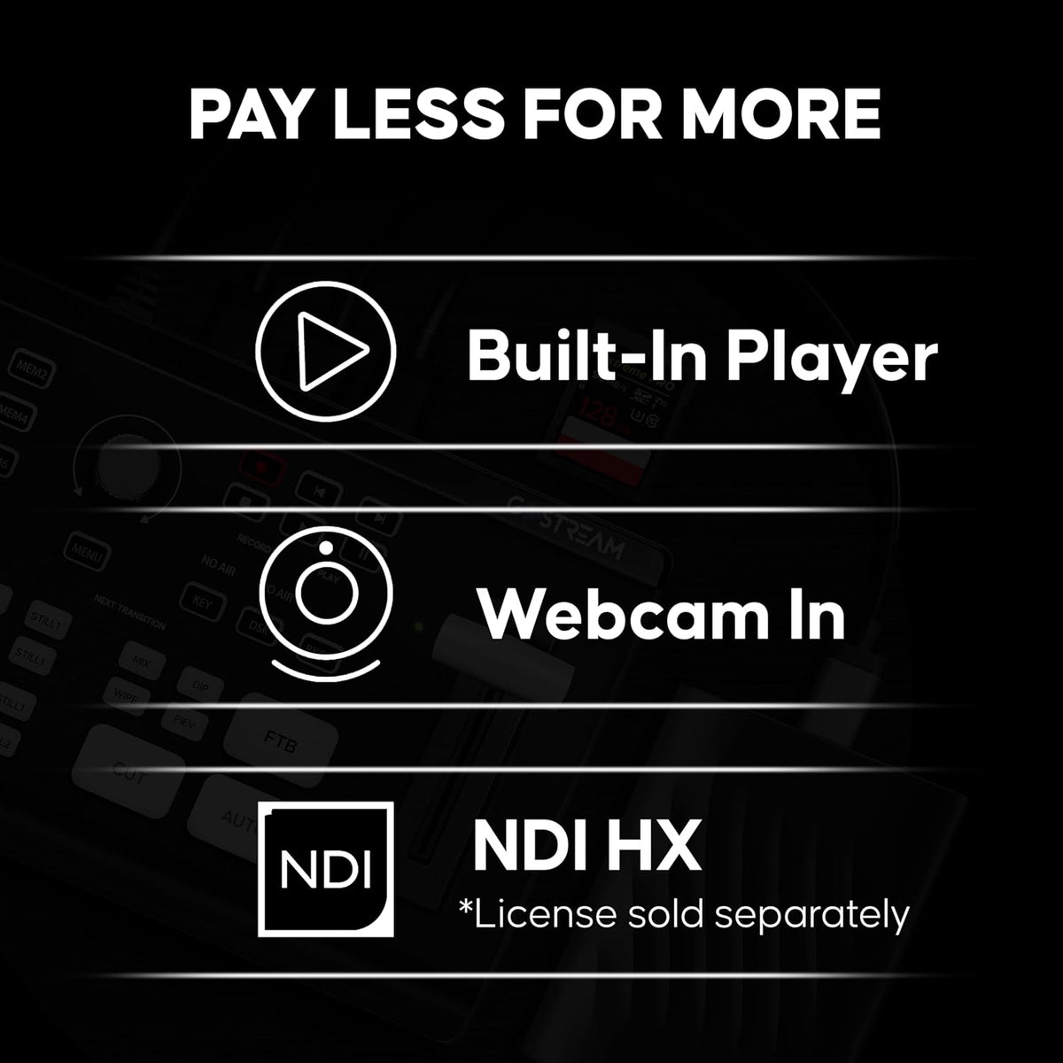 Osee GoStream Deck HDMI Pro Live Streaming Multi Camera Video Mixer Switcher with NDI Updatable