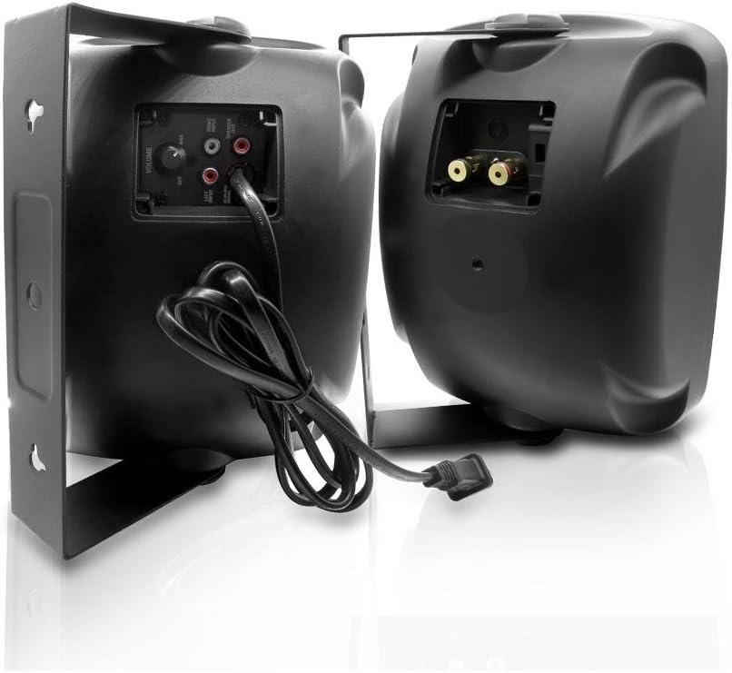 Pyle Waterproof & Bluetooth Indoor /Outdoor Speaker System, Black, 5.25" 600 Watt