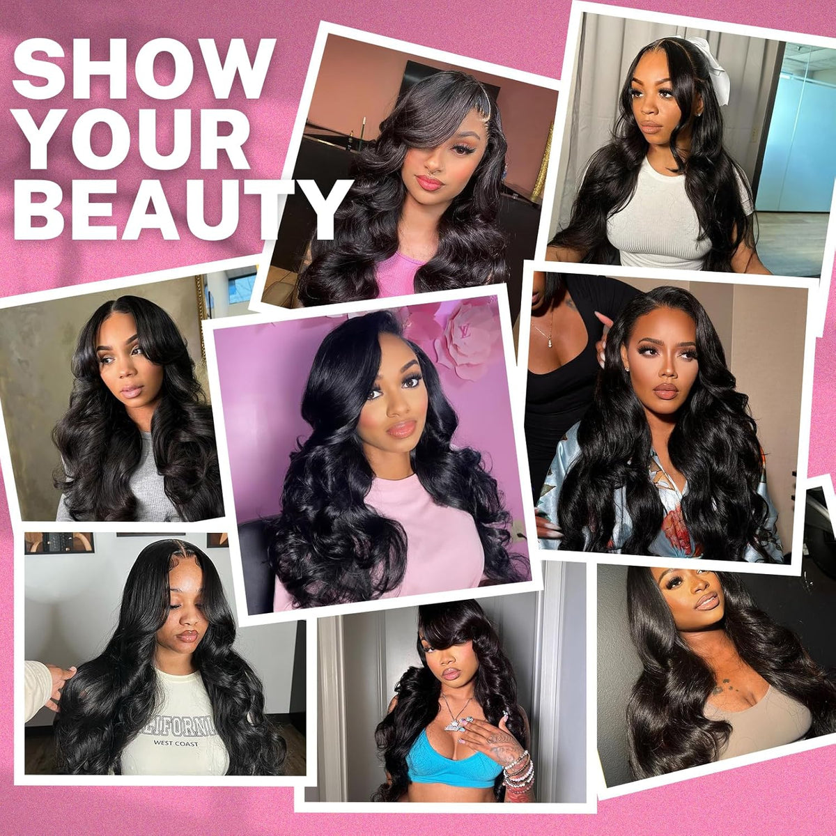 Beauty Queen 16A Body Wave Bundles Human Hair (20 18 16 Inch) 100% Unprocessed Brazilian Virgin Weave 3 Bundles Human Hair Full And Thick Remy Hair Extensions Natural Color for Women