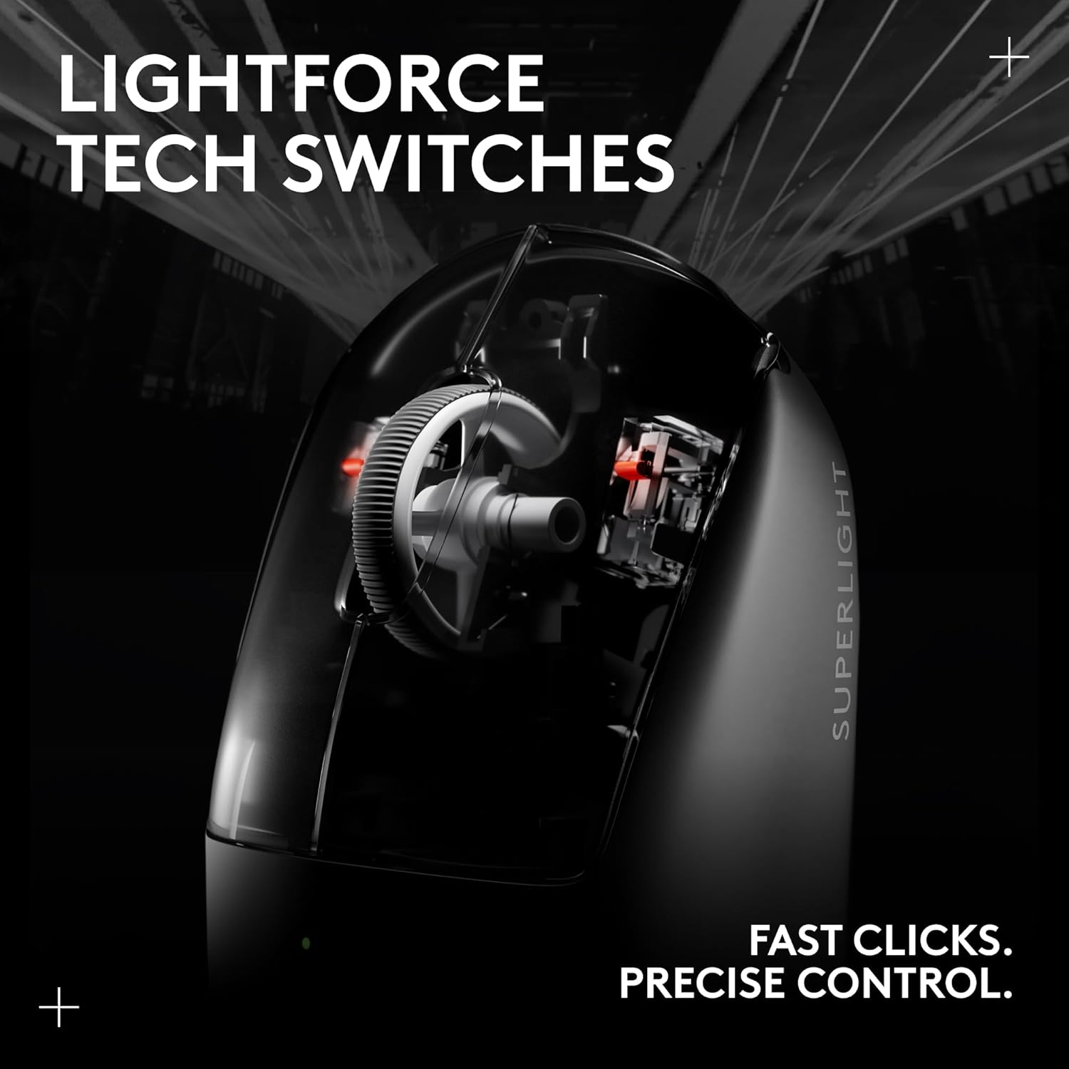 Logitech G PRO X Superlight 2 Wireless Gaming Mouse, 60g Pro-Grade with 5 Programmable Buttons, 44k DPI Sensor, 8kHz Report Rate, USB-C Charging for PC/Mac - White