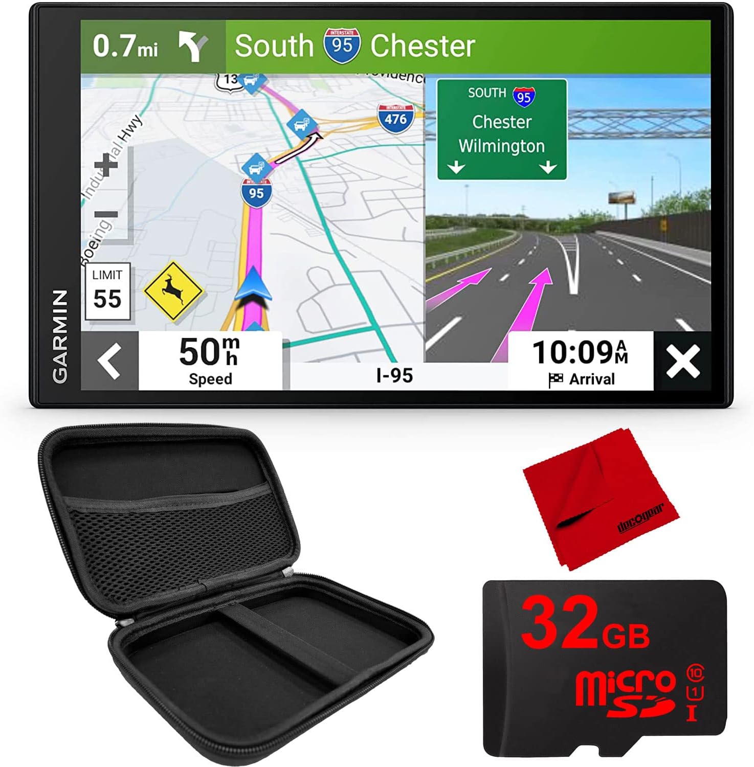 Garmin DriveSmart 66 6" Car GPS Navigator (010-02469-00) | Official USA Partner Model | Bundle with 7" Hard EVA Case