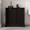 Contemporary Storage Cabinet, Two-Compartment Tilt-Out Laundry Sorter Cabinet, for Bathroom Hallway,for The Kitchen