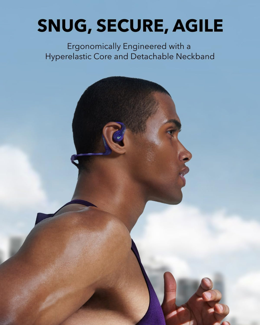 Soundcore by Anker AeroFit Pro Open-Ear Headphones, Ultra Comfort, Secure Fit, Ergonomic Design, Rich Sound with LDAC, Bluetooth 5.3, IP55 Water-Resistant, 46H Playtime, App Control, Wireless Earbuds