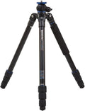 Benro Go Plus Travel Aluminum Tripod – 4-Section Flip-Lock Travel Tripod with Monopod Conversion, 30 lb Load Capacity, 65.2″ Max Height for DSLR & Mirrorless Cameras (FGP28A)