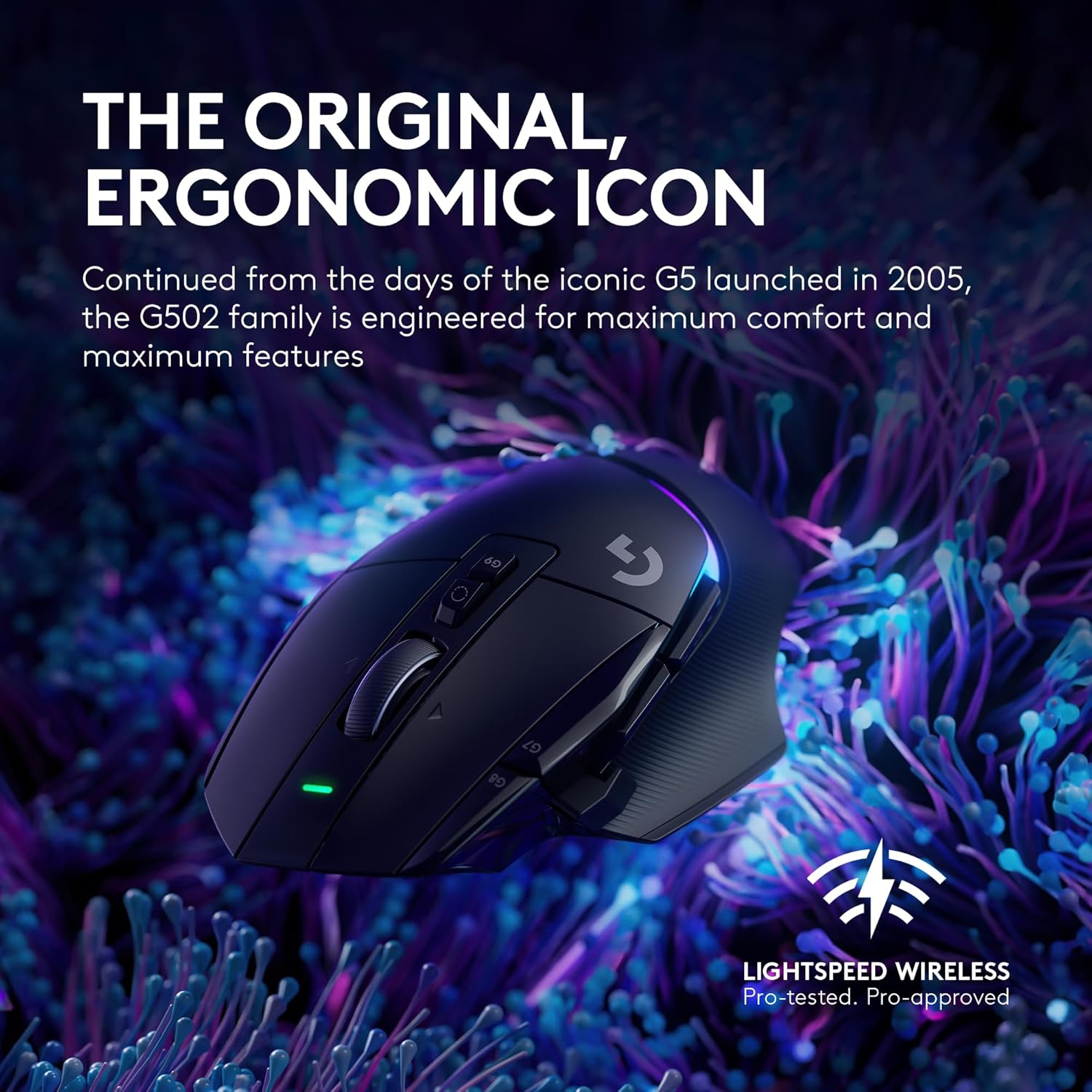 Logitech G502 X Plus Wireless Gaming Mouse: Optical Switches, LIGHTSYNC RGB, 13 Buttons, Infinite Scroll Toggle,