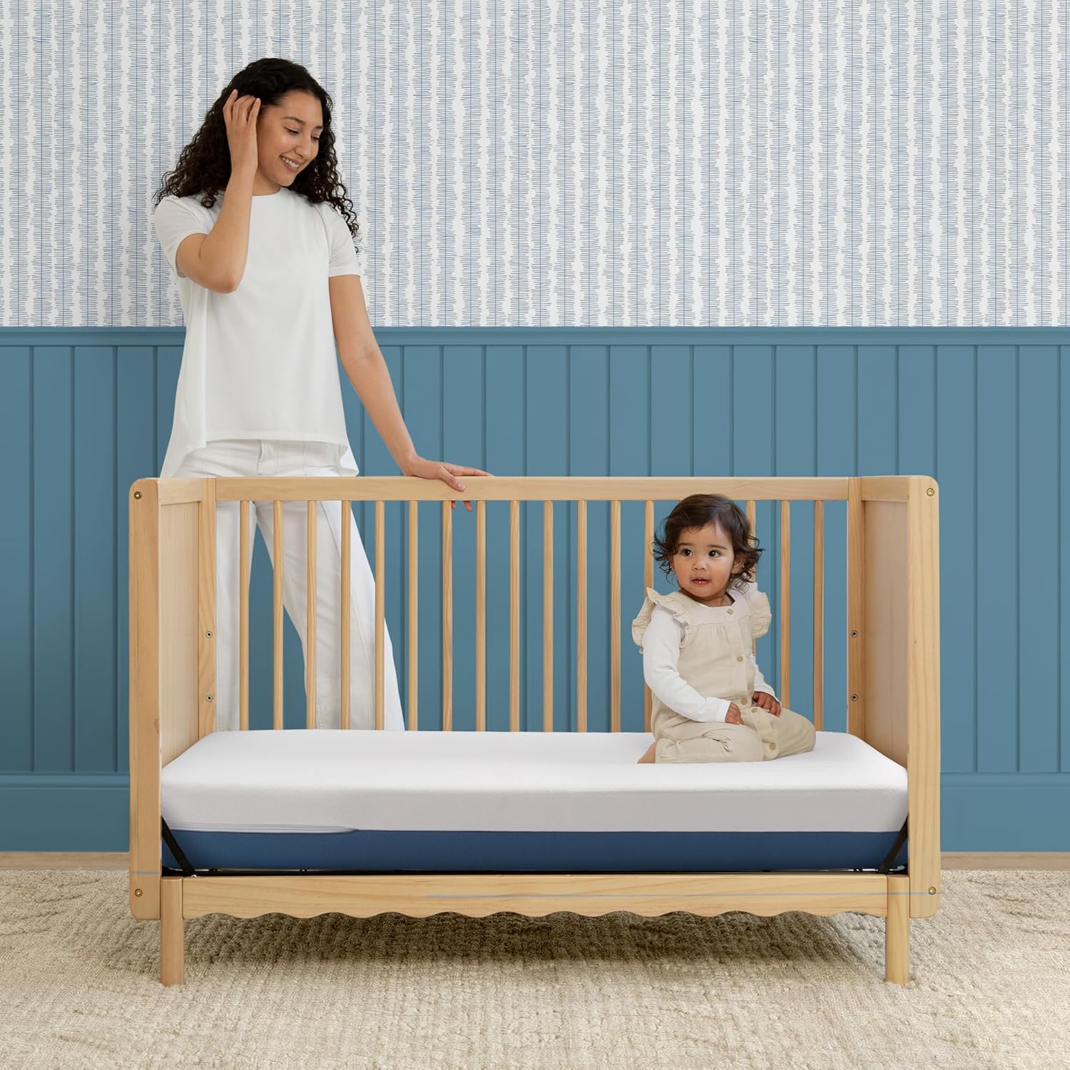 Serta CloudCool Crib and Toddler Mattress, Breathable, Machine Washable Cover, Waterproof, Hypoallergenic, Greenguard Gold Certified Baby Mattress
