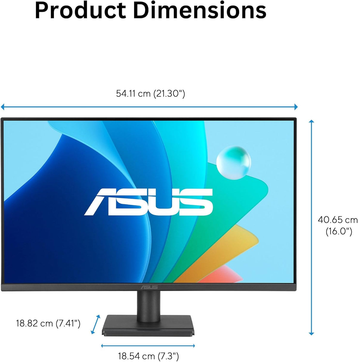 ASUS 24” 1080P Computer Monitor (VA249QG) – IPS, Full HD, 120Hz, 1ms, Adaptive-Sync, 99% sRGB, Speakers, HDMI, DisplayPort, VGA, Low Blue Light, Flicker-Free, VESA Mountable, 3yr Warranty